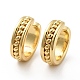 Brass Open Cuff Earrings for Women EJEW-G297-29G-1