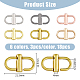 SUPERFINDINGS 18Pcs 6 Colors Adjustable Metal Buckles for Chain Strap Bag Alloy Strap Length Shorten Accessories Small Clip for Handbag Crossbody Chain FIND-FH0008-36-2