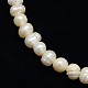 Fili di perle di perle d'acqua dolce coltivate naturali PEAR-L001-C-14-2