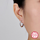 Boucles d'oreilles puces 925 anneau en argent rhodié JZ8068-3-3