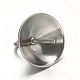 304 ciondolo a forma di spilla con perle a forma di tazza in acciaio inossidabile STAS-F094-03C-P-1