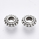 Tibetan Style Alloy Spacer Beads TIBE-Q063-35AS-NR-2