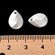 Absアクリルパーツ  多面カット  ティアドロップ  ホワイト  12x9x3.5mm  穴：1.5mm OACR-Z016-02-3