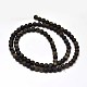 Frosted Natural Golden Sheen Obsidian Round Bead Strands G-F266-04-4mm-2