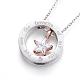 Ring and Star 304 Stainless Steel Pendant Necklaces NJEW-H438-06D-1