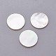 Natural White Shell Mother of Pearl Shell Cabochons X-SHEL-P076-03-1