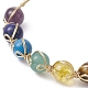 Bracelet manchette en perles rondes avec pierres précieuses naturelles mélangées BJEW-JB09594-2