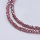 Chapelets de perles en verre électroplaqué GLAA-F079-PL05-3