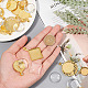 PandaHall 30pcs 5 Style Bezel Pendant Trays Cabochon Pendant Setting with 30pcs Transparent Glass Cabochons Clear Cabochons Tiles for Jewelry Craft Making DIY-PH0027-25-3