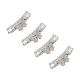 UNICRAFTALE Cubic Zirconia Butterfly Beads 4pcs Brass Hollow Tube Beads 3mm Hole Platinum Crystal Spacer Beads for for Jewelry Making Necklaces Bracelets 26x9.5x7mm ZIRC-UN0001-03P-1
