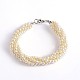 Braccialetti in rilievo di perle di vetro alla moda e collane set di gioielli SJEW-F041-01-4