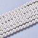 Round Shell Pearl Matte Surface Bead Strands BSHE-M011-08-4mm-2