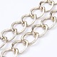 Aluminum Textured Curb Chain Bracelets & Necklaces Jewelry Sets SJEW-JS01094-02-2