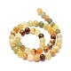 Jade Xiuyan naturales hebras de perlas redondo G-P075-39-8mm-2