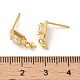 925 Sterling Silver Micro Pave Cubic Zirconia Stud Earring Findings STER-P056-05G-3