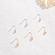 Superfindings 40 pz argento dorato ottone orecchino ganci orecchino in metallo ganci filo orecchio filo per orecchino fai da te fare 17x16x5mm KK-FH0001-12-RS-5