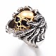 316L Surgical Stainless Steel Skull Rings RJEW-D070-19mm-3