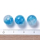 Perles acryliques craquelées transparentes à deux tons X-CACR-R009-10mm-07-4