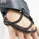 Left Side Punk Leather Twisted Chain Glove AJEW-O016-02L-4