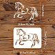 FINGERINSPIRE Horse Stencil 11.7x8.3 inch Horse Drawing Painting Stencils Plastic Horse Stencils Rectangle Reusable Running Horse DIY Home Decor Stencil for Painting on Wood Floor Wall Window DIY-WH0202-390-2