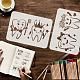2 Stück 2 Stile Halloween Haustier aushöhlen Zeichnung Malerei Schablonen DIY-WH0394-0144-3