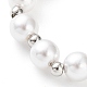 Braccialetto con perline rotonde di perle di plastica BJEW-F463-02P-2