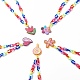 Schöne undurchsichtige Acryl-Anhänger-Halskette für Teenager-Mädchen-Frauen NJEW-JN03752-1