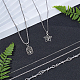 UNICRAFTALE about 9pcs 3 Styles 45-48cm Alloy Barb Wire Necklaces and Stainless Steel Rope & Box Chain Necklaces with Lobster Clasps Mixed Color Chains Set STAS-UN0017-04P-3