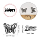 CHGCRAFT Tibetan Style Alloy Butterfly Beads TIBEB-CA0001-22-2