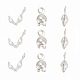 150pcs embouts de perles de fer plaqués couleur argent X-E037Y-S