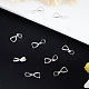 Beebeecraft 10Pcs/Box Pinch Bails Clasp 925 Sterling Silver Ice Pick Pinch Bails Dangle Charms Pendant Connector for Necklace Jewelry Making STER-BBC0001-29A-4