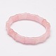 Rosa naturale perle di quarzo si estendono braccialetti BJEW-E289-G03-2