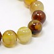Natural Striped Agate/Banded Agate Round Bead Strands G-N0072-8mm-03-1