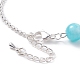 Bracelet en perles de jade mashan naturel (teint) avec 304 chaînes rolo en acier inoxydable BJEW-JB08145-03-5