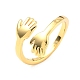 Messing Manschettenringe&nbsp;RJEW-D341-03G-4