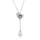 925 подвесные стерлингового серебра ожерелья NJEW-BB34179-A-1