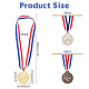Ahandmaker 12 pièces 3 couleurs médaille de football en alliage de zinc AJEW-GA0003-62-2