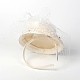Women's Party Accessories Hair Jewelry Fascinator Wedding Bridal Veil Organza Feather Flower Hair Bands OHAR-S174-2
