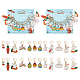 Marqueurs de point de pendentif en alliage d'émail de thème de pâques HJEW-AB00332-1