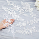 Hobbiesay 12 pièces 6 style fleur polyester broderie coudre sur des appliques de dentelle DIY-HY0001-57-3