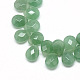 Hilos de perlas de piedras preciosas aventurina verde natural G-T006-11-1
