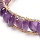 Nuggets Natural Mixed Gemstone Beads Bangle for Girl Women BJEW-JB06817-3
