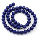 Synthetical Gemstone Lapis Lazuli Round Beads Strands G-L101-15-6mm-2