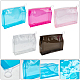 Wadorn 10 pièces 5 couleurs sacs transparents à fermeture éclair de stockage de cosmétiques en pvc ABAG-WR0001-04-3