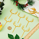 Sunnyclue 1 Box 40 Stück Weihnachts-Cupcake-Topper mit Hirschgeweih AJEW-SC0001-58-3