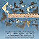 Superfindings 18 styles protection d'angle de boîte en fer antique couvercle d'angle papillon de bon augure avec vis couvercle d'angle décoratif triangulaire pour meubles en bois décoration de boîte à bijoux IFIN-FH0001-79-2