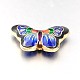 Butterfly Alloy Enamel Beads ENAM-N045-40C-2