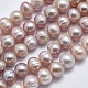 Fili di perle di perle d'acqua dolce coltivate naturali PEAR-F007-06B-01-1