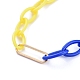 Personalized Two Tone ABS Plastic Cable Chain Necklaces X-NJEW-JN02825-05-3