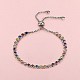 Bracelet coulissant plat rond en zircone cubique pour fille femme BJEW-BB43476-B-4